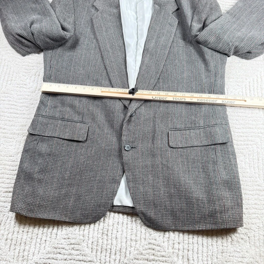 Vintage Jordache Blazer Mens 46L Linen Wool Sport Coat Academic Old Money 80s